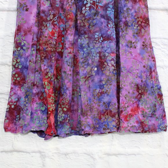 Mexicali Blues Purple Floral Fully Lined Midi Skirts Size M - Picture 5 of 8